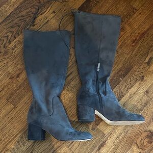Sam Edelman Charcoal Suede Heeled Boots